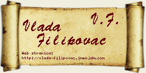 Vlada Filipovac vizit kartica